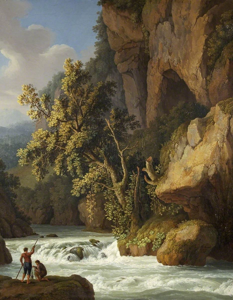 Paesaggio roccioso con pescatori - National Trust